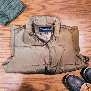Land's End Brown S Men's Down 600 Vest - NWOT